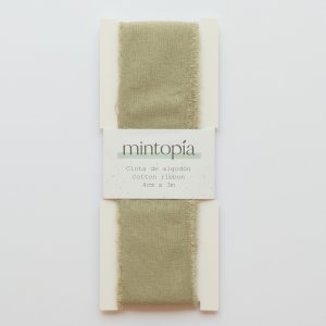 Cinta de algodón Mintopía 4 cm x 3 m Grey green