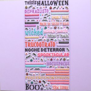 Pegatinas puffy palabras This is Halloween
