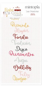 Troquel Palabras Babe It's Cold Outside de Mintopía