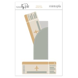 Troquel Mintopía Scrapbypat Billete de avión