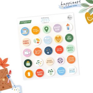 Círculos de chipboard Ordinary Joys de Pinkfresh