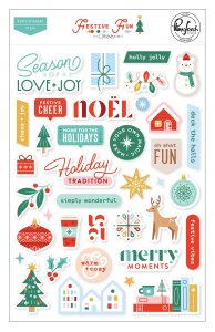 Pegatinas Puffy Festive Fun de Pinkfresh