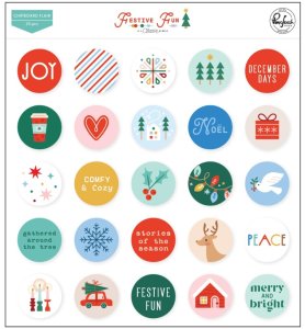 Chapas de chipboard Festive Fun de Pinkfresh