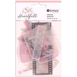 Die cuts de vellum Heartfelt de Rosie's Studio