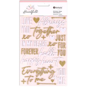 Alfabeto de foam purpurina Heartfelt de Rosies Studio