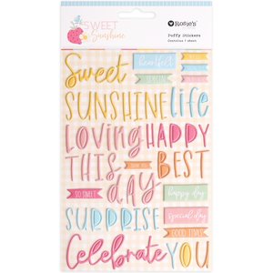 Pegatinas puffy frases Sweet Sunshine de Rosie's Studio