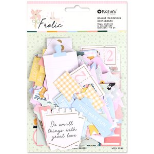 Die cuts con foil sentiments Frolic de Rosie's Studio