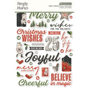 Libreto de pegatinas Simple Vintage Rustic Christmas