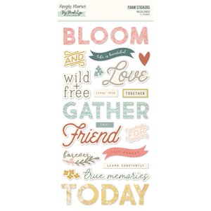 Pegatinas de foam Wildflower de Simple Stories