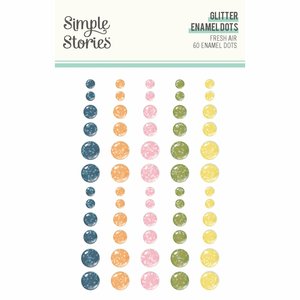 Enamel Dots con purpurina Fresh Air de Simple Stories