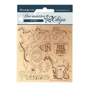 Stampería Decorative Chips Romantic Horses Freedom
