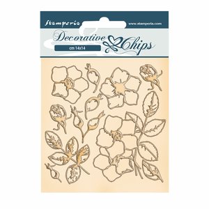 Stampería Decorative Chips Romantic Christmas Flowers