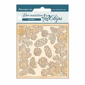 Stampería Decorative Chips Romantic Christmas Pinecones