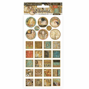 Chipboard 6x12" Stampería Klimt Collection Squares and Rounds