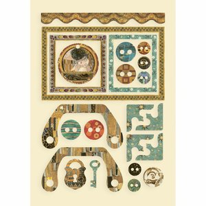 Maderitas coloreadas Stampería Klimt Collection Frames and Buttons