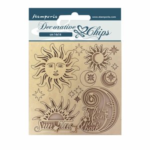 Stampería Decorative Chips Alchemy Sun and Moon