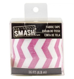Fabric Tape Chevron Rosa