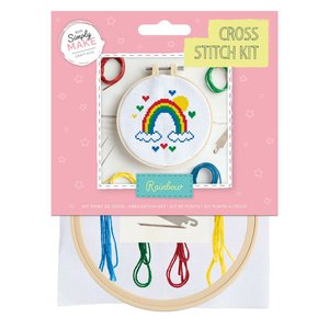 Simply Make Cross Stitch Kit  Rainbow