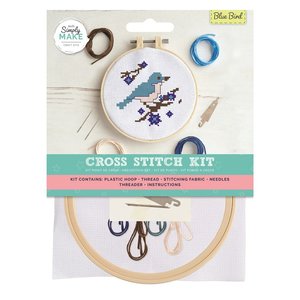 Simply Make Cross Stitch Kit Blue Bird