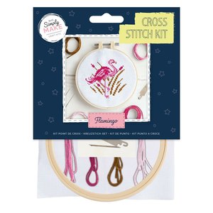 Simply Make Cross Stitch Kit Flamingo
