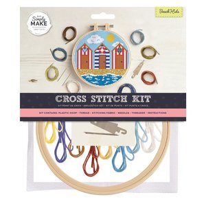 Simply Make Cross Stitch Kit Beach Huts