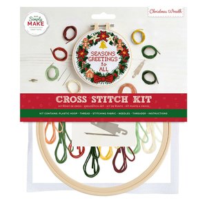 Simply Make Cross Stitch Kit Christmas Wreath