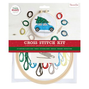 Simply Make Cross Stitch Kit Tree on Car