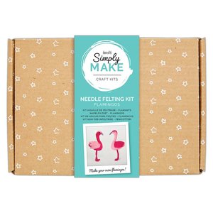 Simply Make Needle Felting Kit 2pk Flamingos